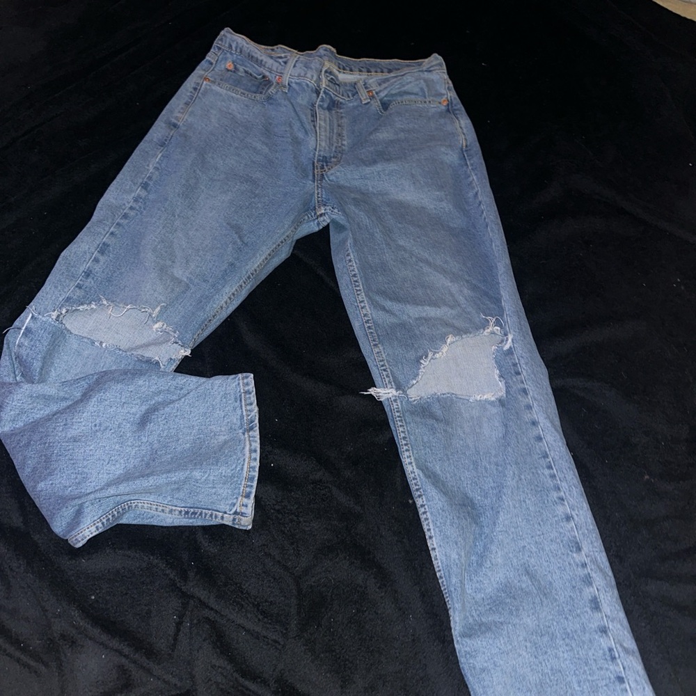 LEVIS 550 Blue Distressed Jeans